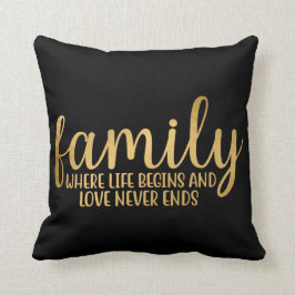 Cojín Decorativo Familia donde empieza la vida