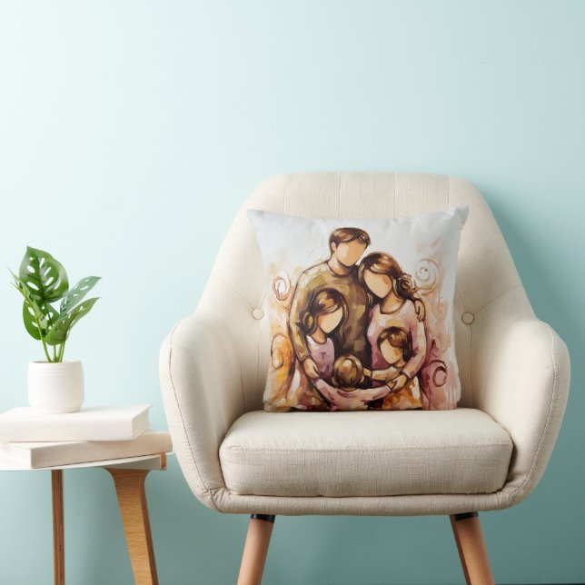Cojín Decorativo Familia feliz. (Silla)