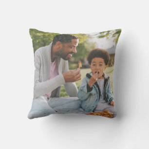 Cojín Decorativo Familia fotográfica Simple Modern Fathers Day