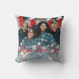 Cojín Decorativo Familia navidad Foto Paz Amo Alegría