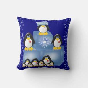 Cojín Decorativo Familia Pingüino Tu MoJo Pillow Estadounidense