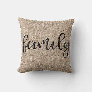 Cojín Decorativo FAMILIA Rustic Brown Sacking Burlap