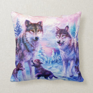 Cojín Decorativo Familia salvaje del lobo