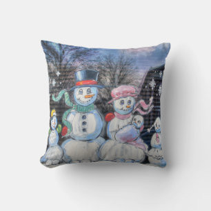 Cojín Decorativo Familia Snowman
