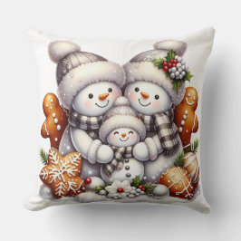 Cojín Decorativo Familia Snowman