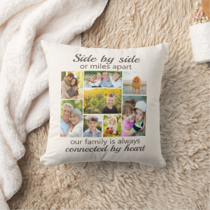 Cojín Decorativo Familia unida corazón conectado blanco 8 fotos lad