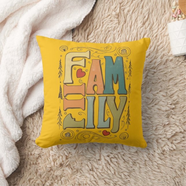 Cojín decorativo familiar - Famoso regalo para mam (Manta)