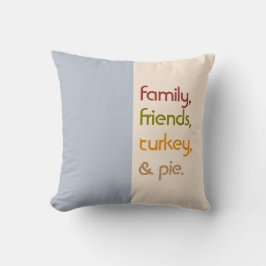 Cojín Decorativo Family Friends Turkey Pie | Modern Thanksgiving 