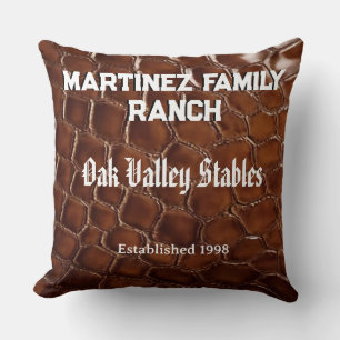 Cojín Decorativo Family Ranch Faux Crocodile Leather