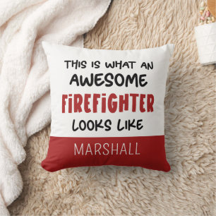 Cojín Decorativo Famoso bombero ingenioso personalizado