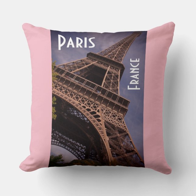 Cojín Decorativo Famoso monumento en la Torre Eiffel de París (Anverso)