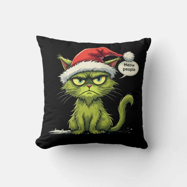 Cojín Decorativo Famosos Navidades "Ew People" Meowy Cat Amantes (Anverso)