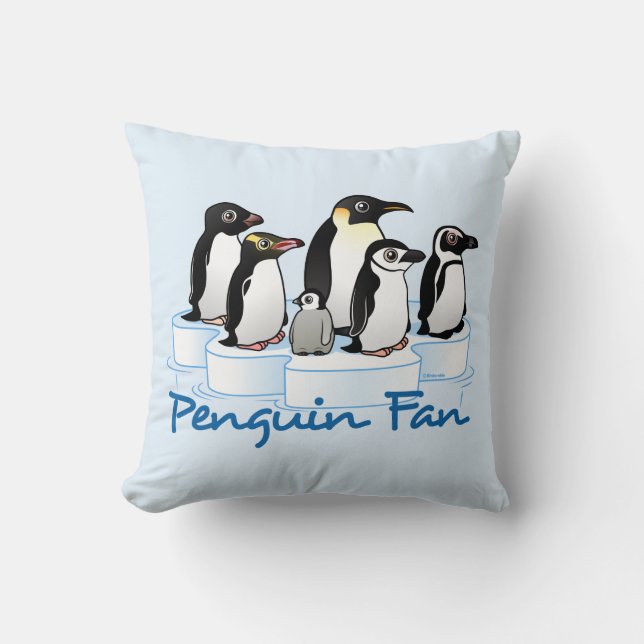 Cojín Decorativo Fan del pingüino (Anverso)
