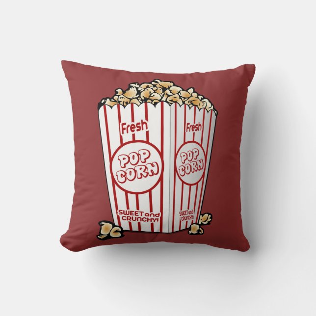 Cojín Decorativo Fanático de cine Buttery Popcorn (Anverso)