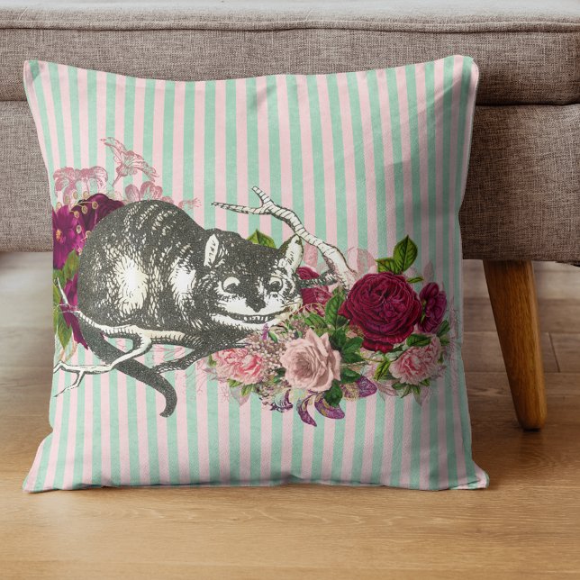 Cojín Decorativo Fancy Cheshire Cat Collage (Subido por el creador)