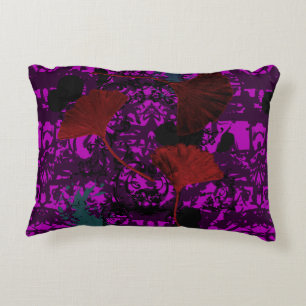 Cojín Decorativo Fancy Ginkgo Grunge Acento Pillow Purple