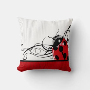 Cojín Decorativo Fancy Ladybug   Rojo