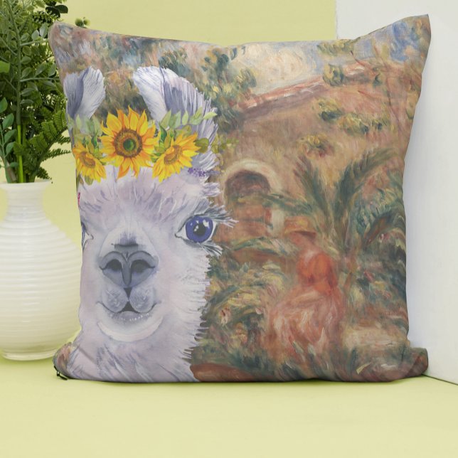 Cojín Decorativo Fancy Llama y la granja de Renoir (Subido por el creador)