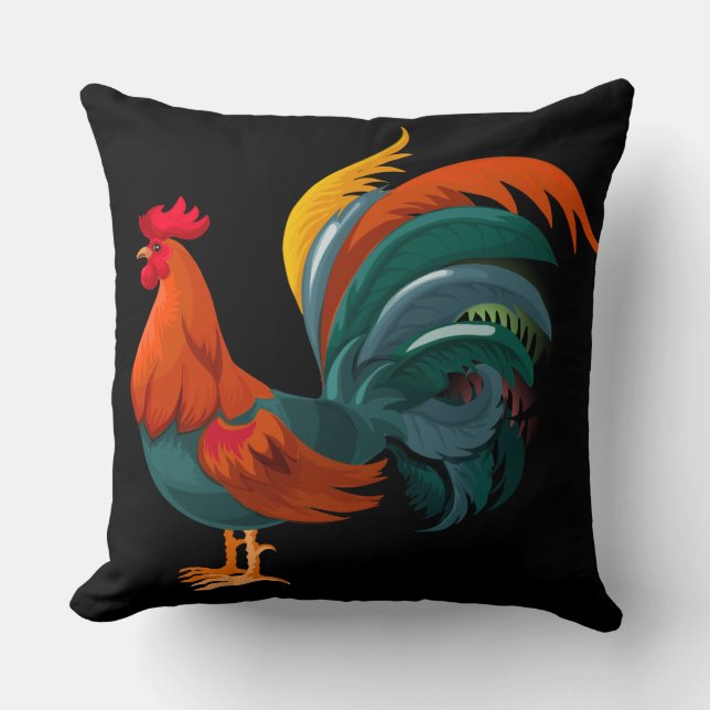 Cojín Decorativo Fancy Rooster (Anverso)