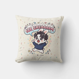 Cojín Decorativo Fandom de K-Pop Helado Conejo Extraviado