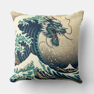 Cojín Decorativo Fantasía acaricia el mítico dragón japonés