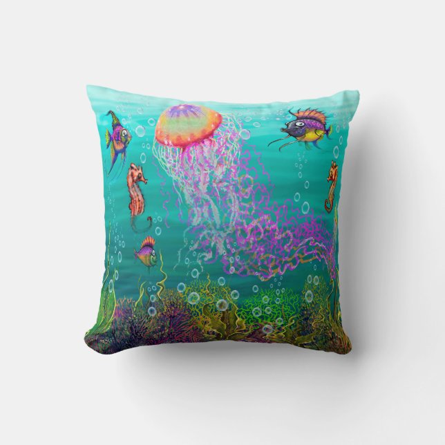 Cojín Decorativo Fantasía acuática (Anverso)