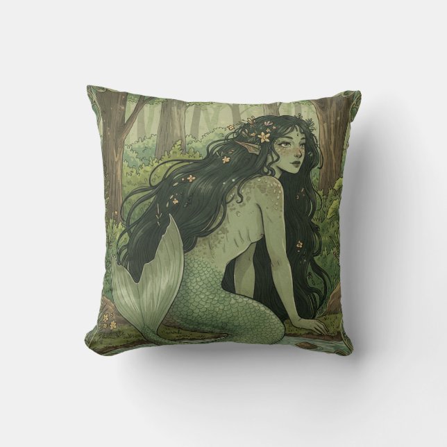 Cojín Decorativo Fantasía Bosque de sirenas Mavka Pillow (Anverso)