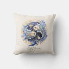 Cojín Decorativo Fantasía celeste Fish Zodiac Symbol Pisces