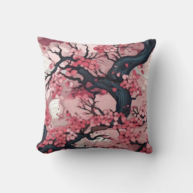 Cojín Decorativo Fantasía Cherry Blossom Dreamscape (Anverso)