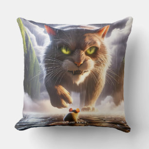Cojín Decorativo Fantasía Cute Ratón Y Gato