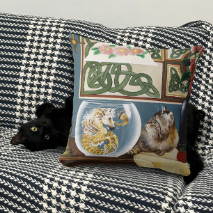 Cojín Decorativo Fantasía de Caballo del Mar del Gato