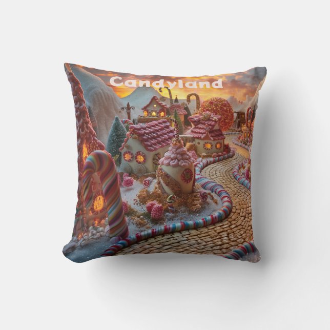Cojín Decorativo Fantasía de Candyland (Anverso)