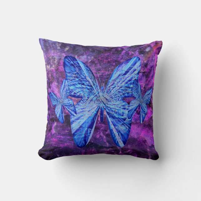 Cojín Decorativo Fantasía de mariposa (Anverso)