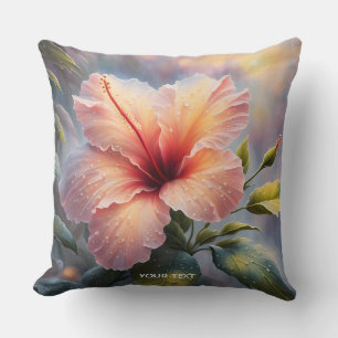 Cojín Decorativo Fantasía dulce delgado hibiscus flor
