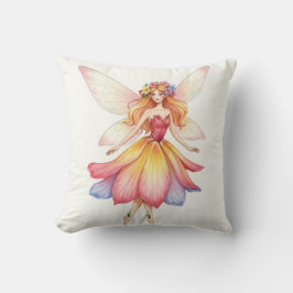 Cojín Decorativo Fantasía Flor Hada Pink Pillow
