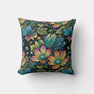 Cojín Decorativo Fantasía floral vibrante