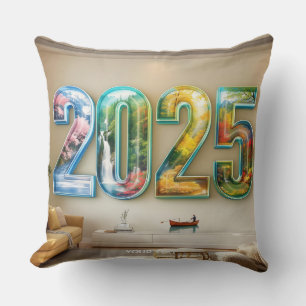 Cojín Decorativo Fantasía Lindo 2025 Cuatro Números