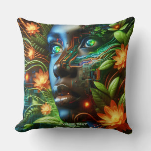 Cojín Decorativo Fantasia Naranja Verde Lindo Chica