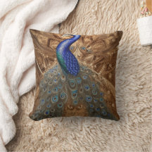 Fantasía Steampunk Peacock Azul En Acuarela