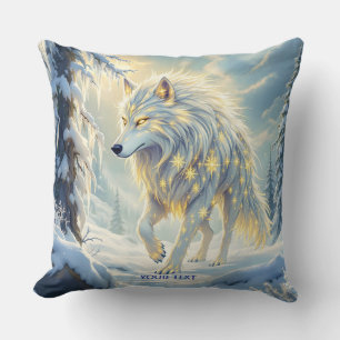 Cojín Decorativo Fantasía suave invierno de Lobo Blanco