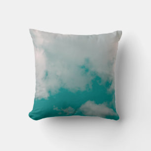 Cojín Decorativo Fantasía y vintage nube dinámica y cielo con gru