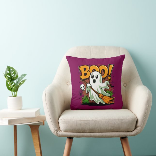 Cojín Decorativo Fantasma de boo de Halloween (Silla)