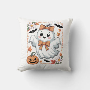 Cojín Decorativo Fantasma de encaje espeluznante Halloween