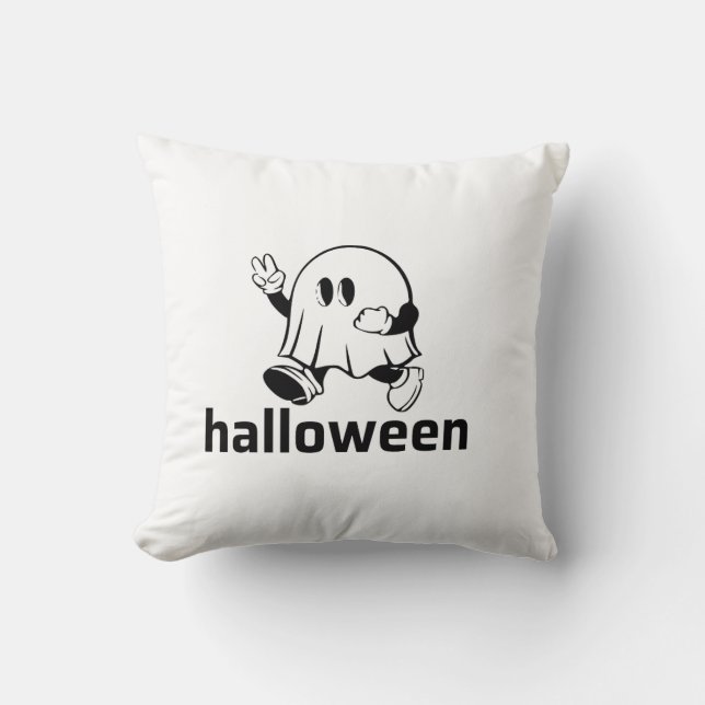 Cojín Decorativo fantasma de halloween (Anverso)