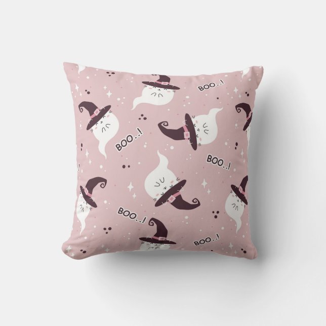 Cojín Decorativo Fantasma de Halloween (Anverso)