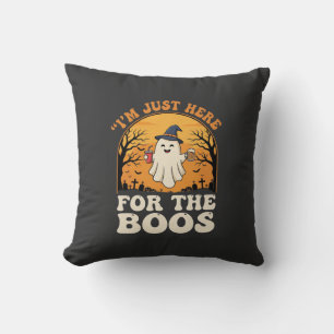 Cojín Decorativo Fantasma de Halloween Aquí por los abucheos