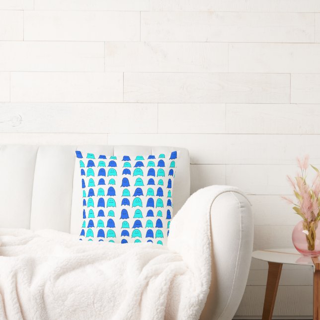 Cojín Decorativo Fantasma de Halloween azul (Sofá)