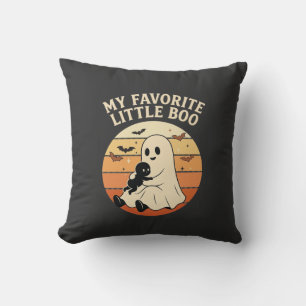 Cojín Decorativo Fantasma de Halloween Bebé Retro Sol Favorito Pequ