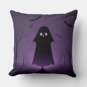 Cojín Decorativo Fantasma de Halloween con murciélagos