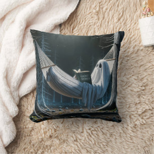 Cojín Decorativo Fantasma de Halloween en una hamaca